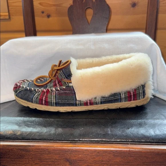 LLBean Women's Wicked Good Moccasins, Plaid - Picture 8 of 9